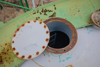damaged water tank cap repair process