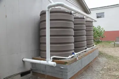 pipe fittings connected to water tank system