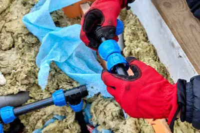 HDPE pipe fittings and brass ferrules ensuring leak proof water flow and preventing contamination