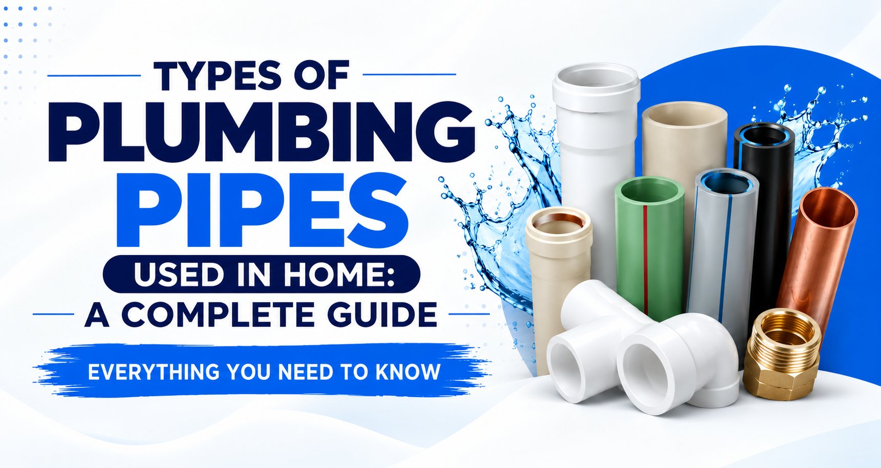Types Of Plumbing Pipes Used in Home A Complete Guide