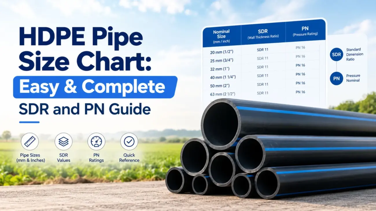 HDPE Pipe Size Chart: Easy & Complete SDR and PN Guide