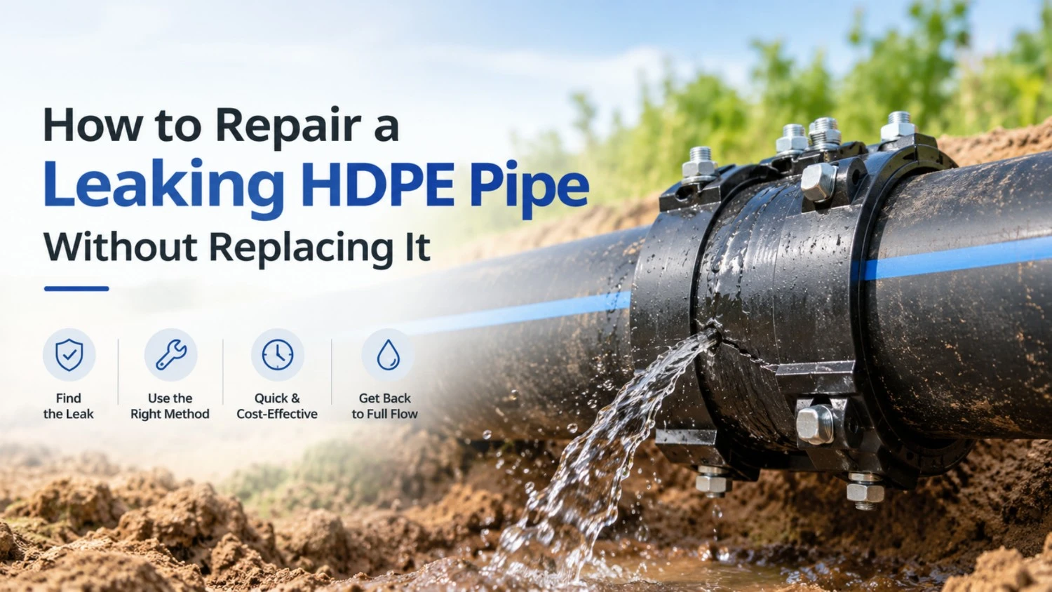 How to Repair a Leaking HDPE Pipe Without Replacing It
