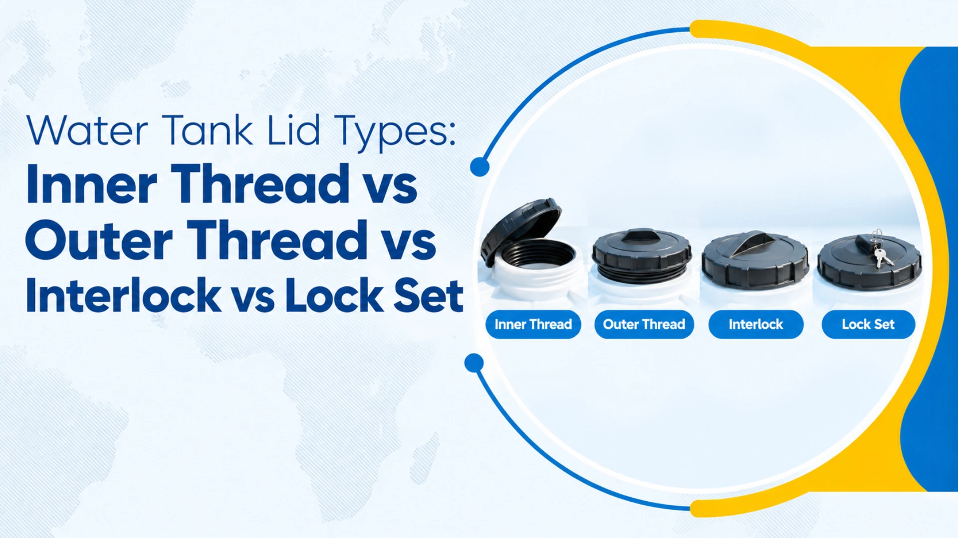 Water Tank Lid Types: Inner Thread vs Outer Thread vs Interlock vs Lock Set